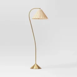 Gooseneck Floor Lamp With Natural Shade - Threshold™ 7 Gooseneck Floor Lamp With Natural Shade - Threshold™ -Threshold GUEST b1fa38ad 81d6 4be4 bf88 c44b8076131e
