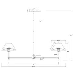 Metal Two Arm Shaded Chandelier Ceiling Light Black - Threshold™ Designed With Studio McGee -Threshold GUEST b7f1cfdd a67e 4445 8a17 70e0130b9351