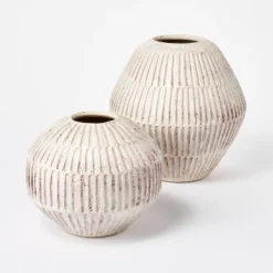 Small Carved Cream Vase - Threshold™ Designed With Studio McGee 5 Small Carved Cream Vase - Threshold™ Designed With Studio McGee -Threshold GUEST bf468da8 6a4d 4db6 9500 708e4ce7b4b5