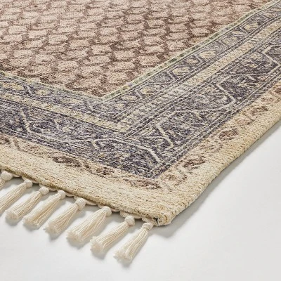 Persian Printed Paisley Style Rug Navy - Threshold™ Designed With Studio McGee™ 2 Persian Printed Paisley Style Rug Navy - Threshold™ Designed With Studio McGee™ - Image 2