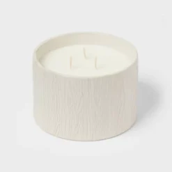 Textured Straight Side Ceramic Vanilla Pumpkin Candle White - Threshold™ -Threshold GUEST c83f7ca8 e5f6 4819 98d2 08162f587614