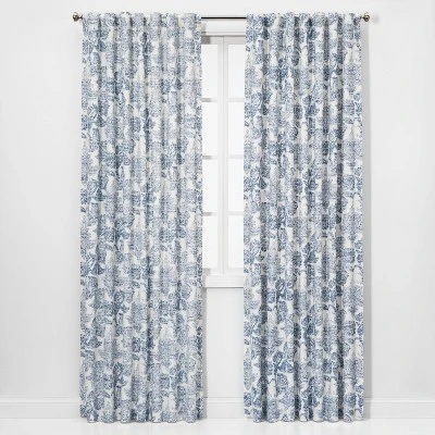 1pc Light Filtering Charade Floral Window Curtain Panel - Threshold™ 1 1pc Light Filtering Charade Floral Window Curtain Panel - Threshold™