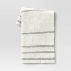 Cozy Feathery Knit Border Striped Throw Blanket - Threshold™ -Threshold GUEST deff6a87 19dd 46ab 888a 2b4dd331f69e