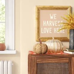 16" X 16" Harvest Love Framed Canvas Board - Threshold™