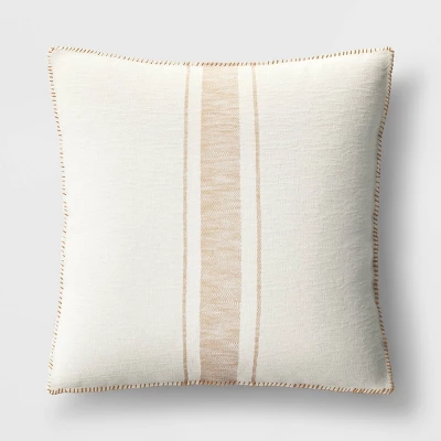 Oversized Placed Striped Square Throw Pillow - Threshold™ 7 Oversized Placed Striped Square Throw Pillow - Threshold™ - Image 7