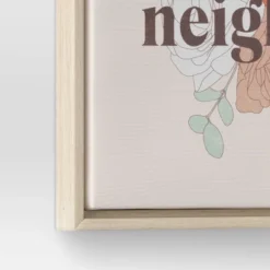 12" X 12" Love The Neighbor By Chantell Marlow Framed Wall Canvas - Threshold™ -Threshold GUEST f6778f82 5040 4719 a2f7 5911117e7a42