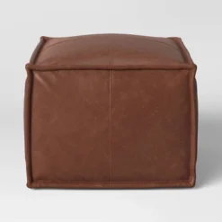 Earl Faux Leather French Seam Ottoman - Threshold™ 6 Earl Faux Leather French Seam Ottoman - Threshold™ -Threshold GUEST fd85c80c 28fa 450f 891c de0a371ca7e6