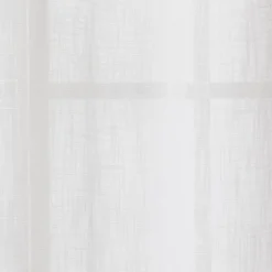 1pc 54"x84" Sheer Contrast Edge Window Curtain Panel White/Natural - Threshold™ -Threshold GUEST fff1ace0 0ef0 41d9 913d 135bd76d977f